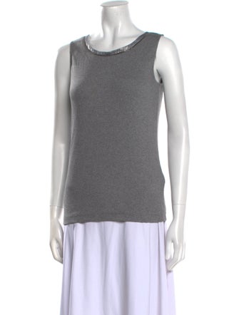 Fabiana Filippi Scoop Neck Sleeveless Top