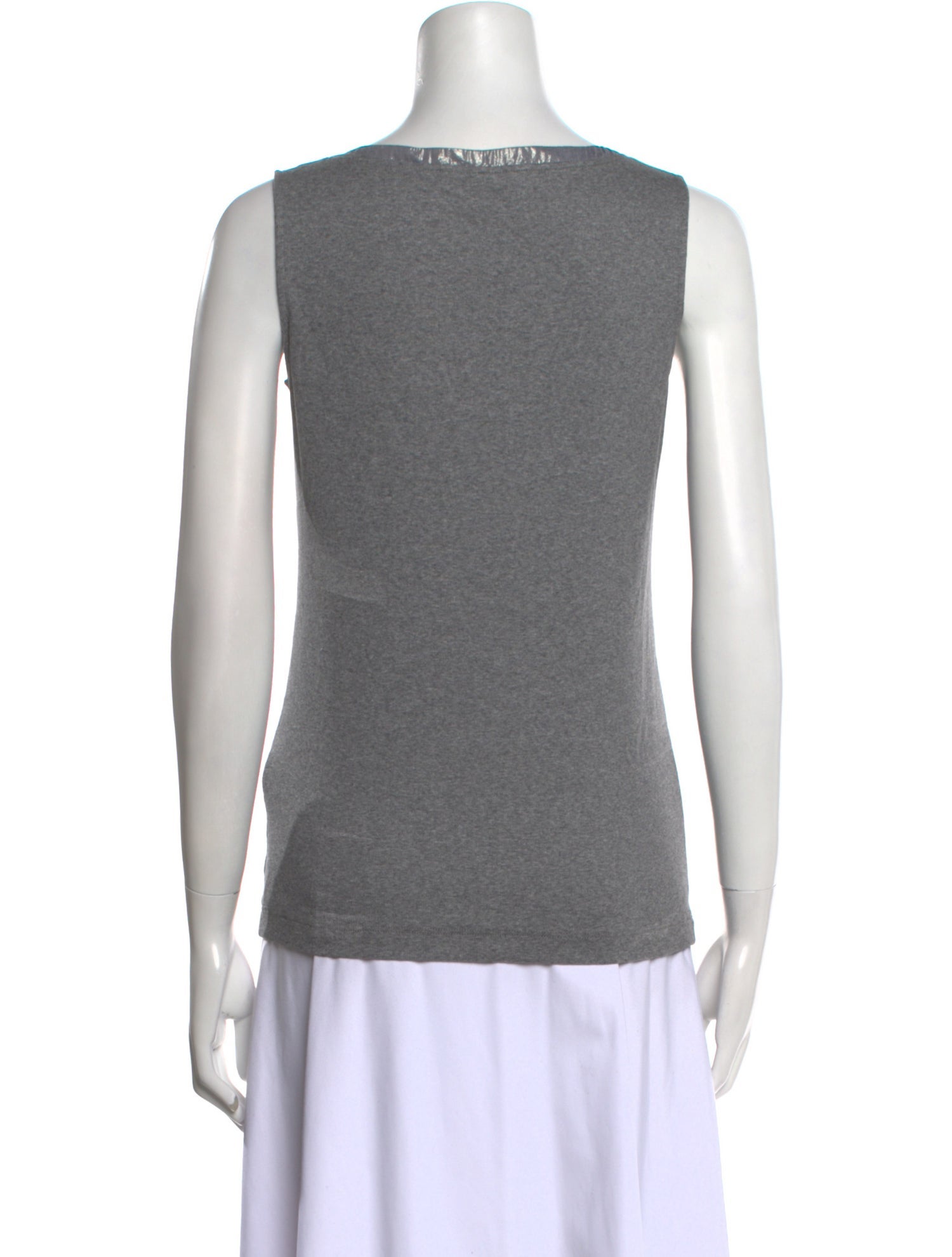 Fabiana Filippi Scoop Neck Sleeveless Top