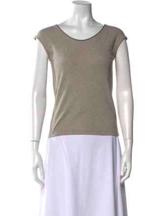 Fabiana Filippi Scoop Neck Short Sleeve Top