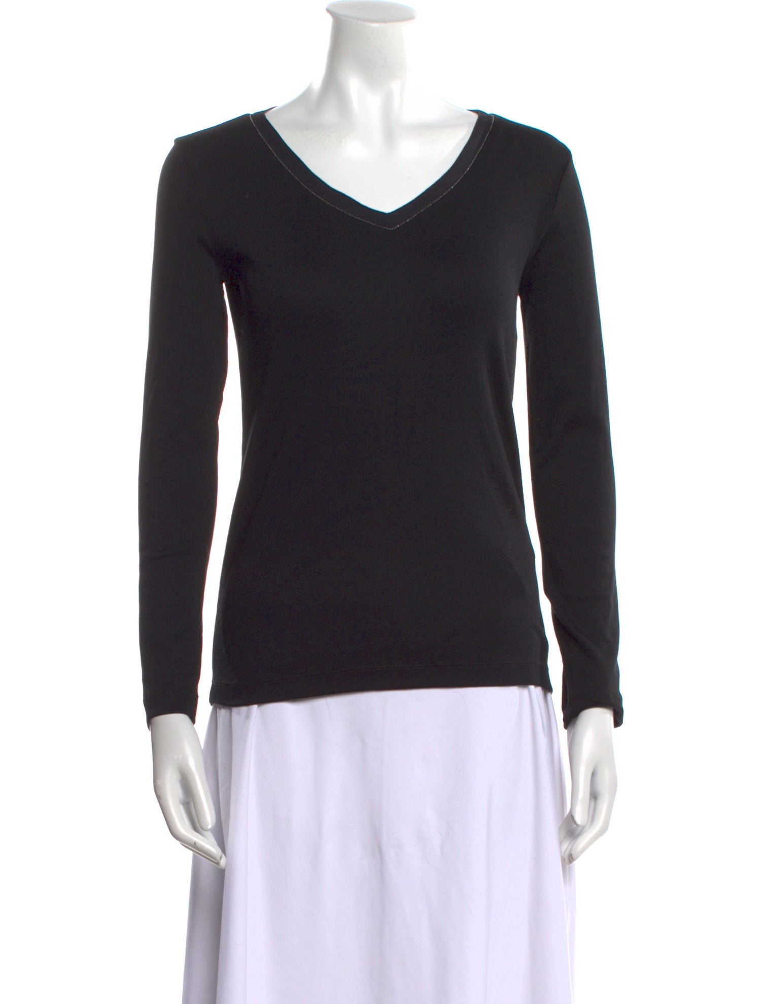 Fabiana Filippi V-Neck Long Sleeve Top