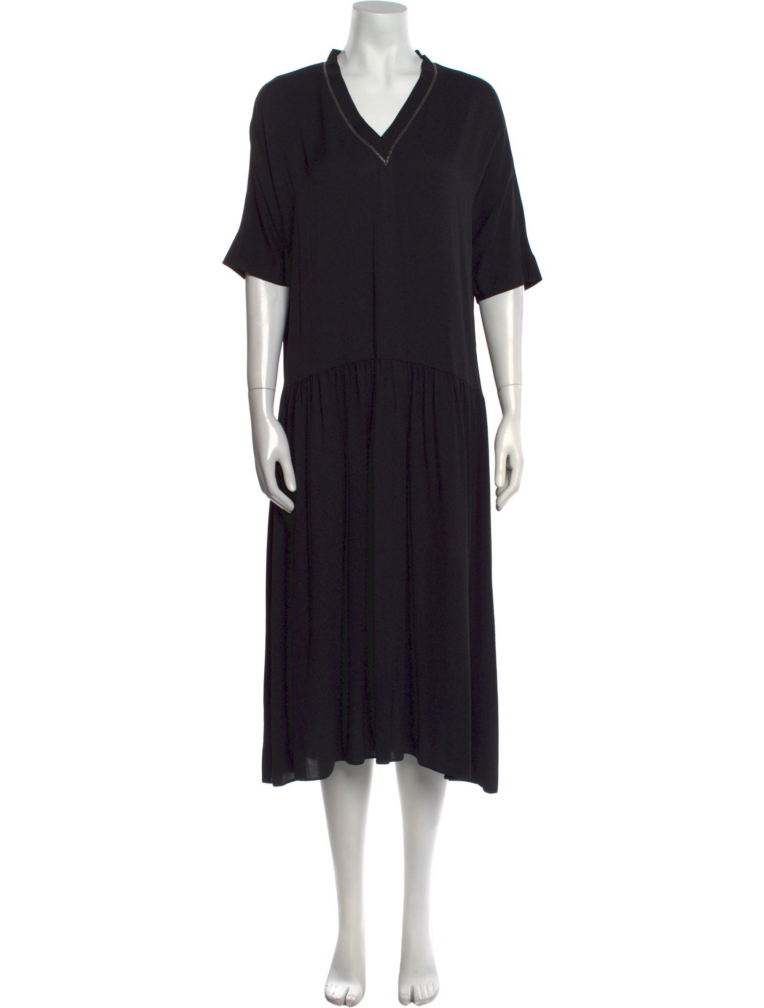 Fabiana Filippi V-Neck Midi Length Dress