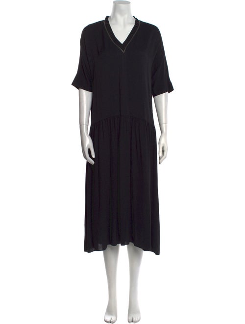 Fabiana Filippi V-Neck Midi Length Dress