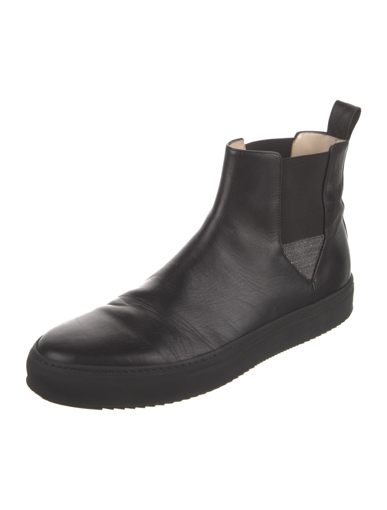 Fabiana Filippi Leather Studded Accents Chelsea Boots