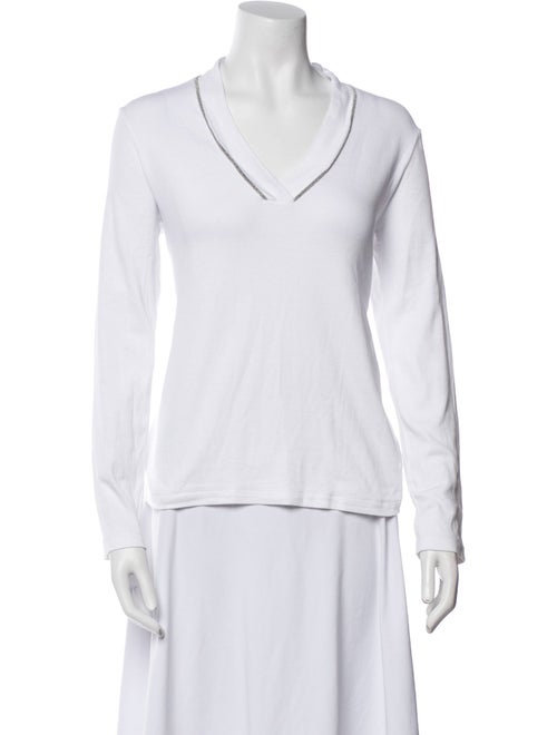 Fabiana Filippi V-Neck Long Sleeve Top