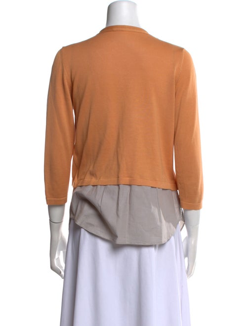 Fabiana Filippi Scoop Neck Three-Quarter Sleeve Blouse