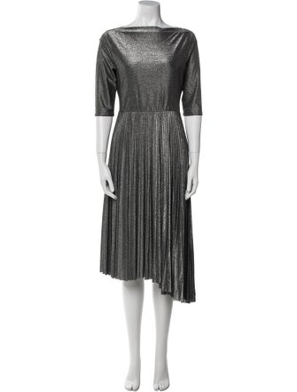 Fabiana Filippi Bateau Neckline Midi Length Dress