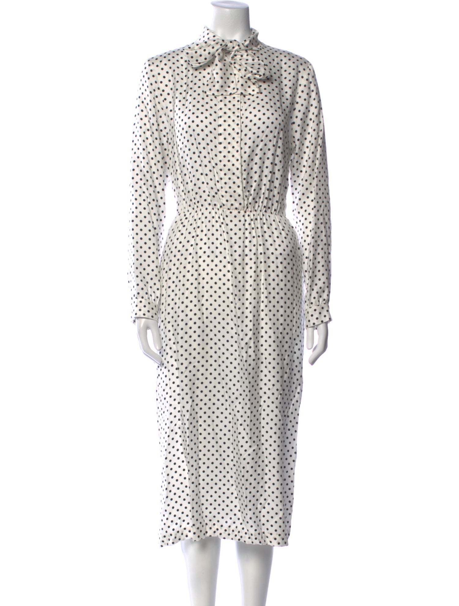 Fabiana Filippi Polka Dot Print Midi Length Dress