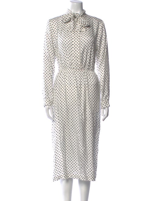 Fabiana Filippi Polka Dot Print Midi Length Dress