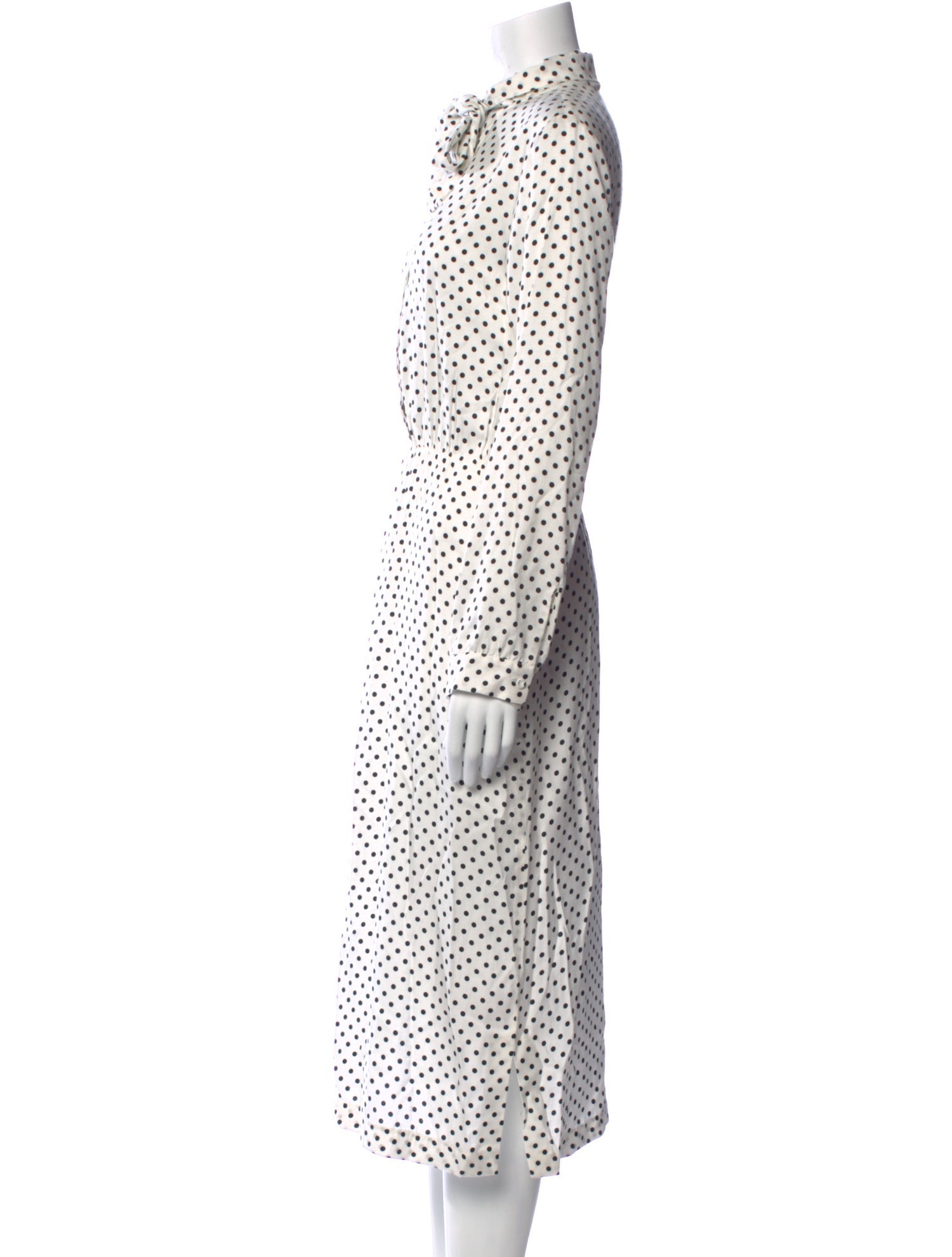 Fabiana Filippi Polka Dot Print Midi Length Dress