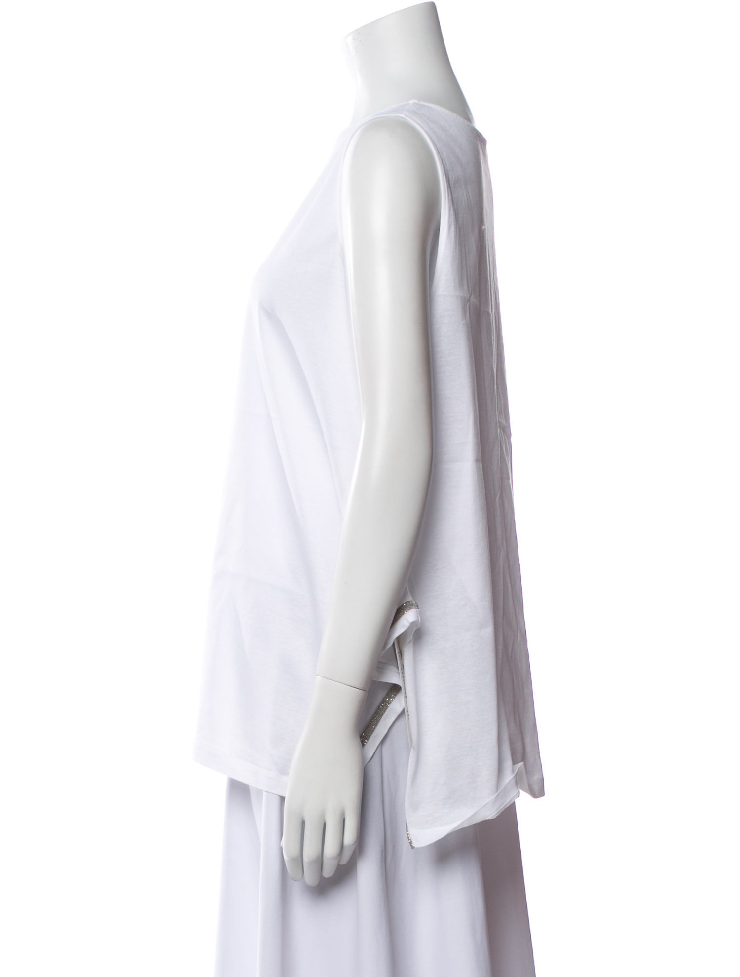 Fabiana Filippi Bateau Neckline Sleeveless Top