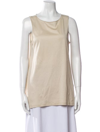 Fabiana Filippi Silk Scoop Neck Top