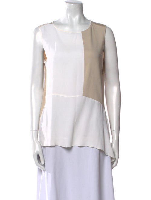 Fabiana Filippi Colorblock Pattern Scoop Neck Top