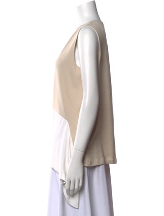 Fabiana Filippi Colorblock Pattern Scoop Neck Top