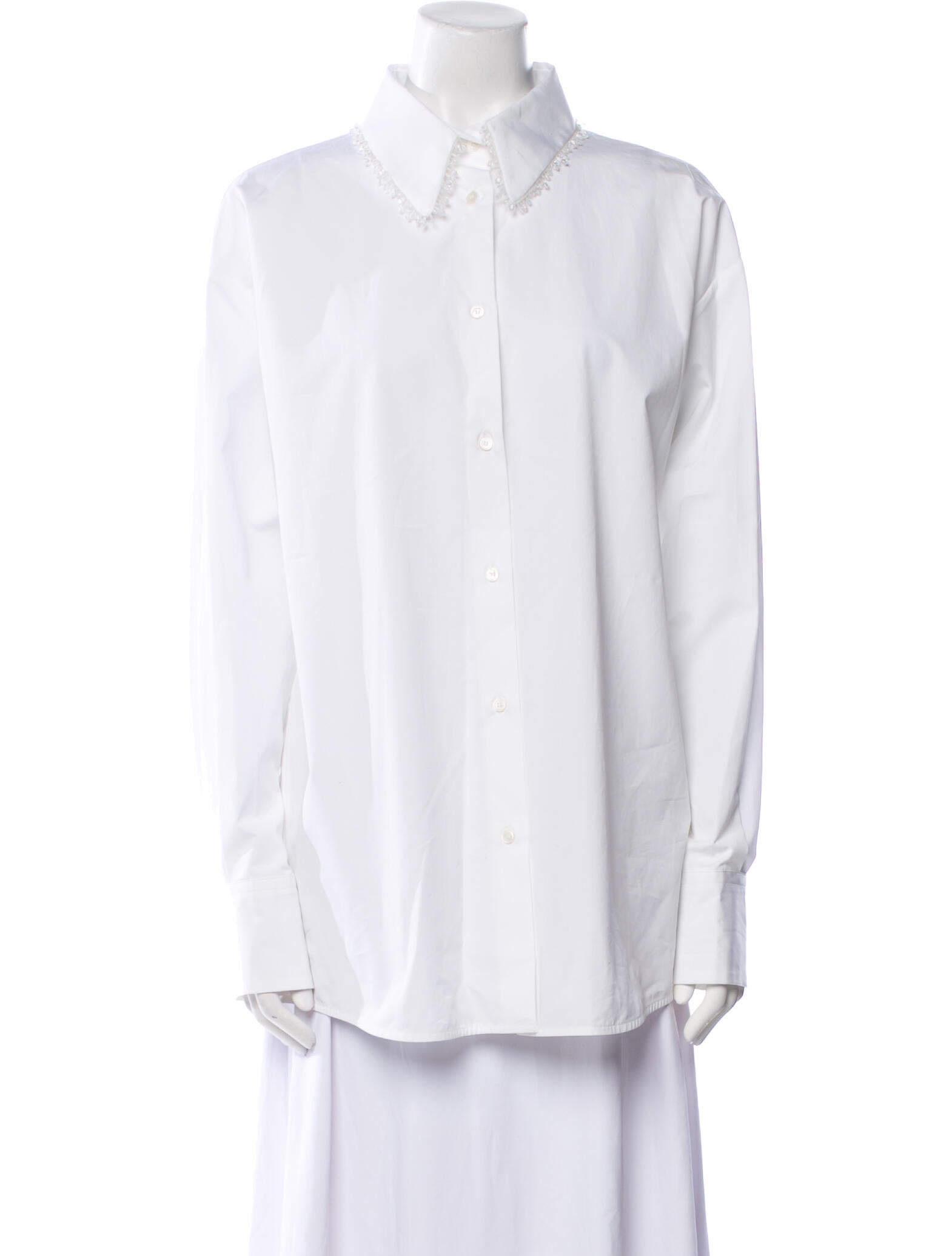 Fabiana Filippi Long Sleeve Button-Up Top