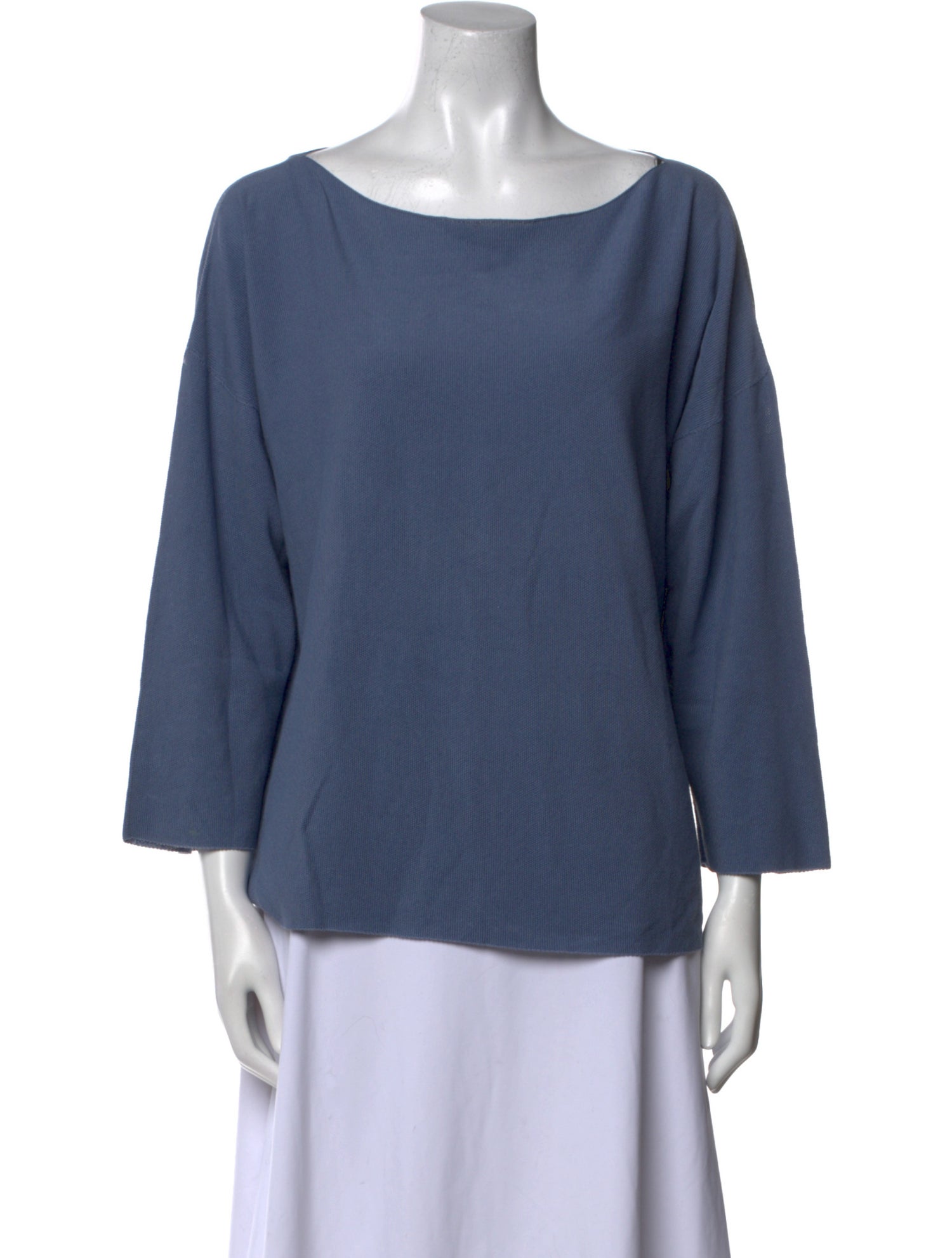 Fabiana Filippi Bateau Neckline Three-Quarter Sleeve Blouse