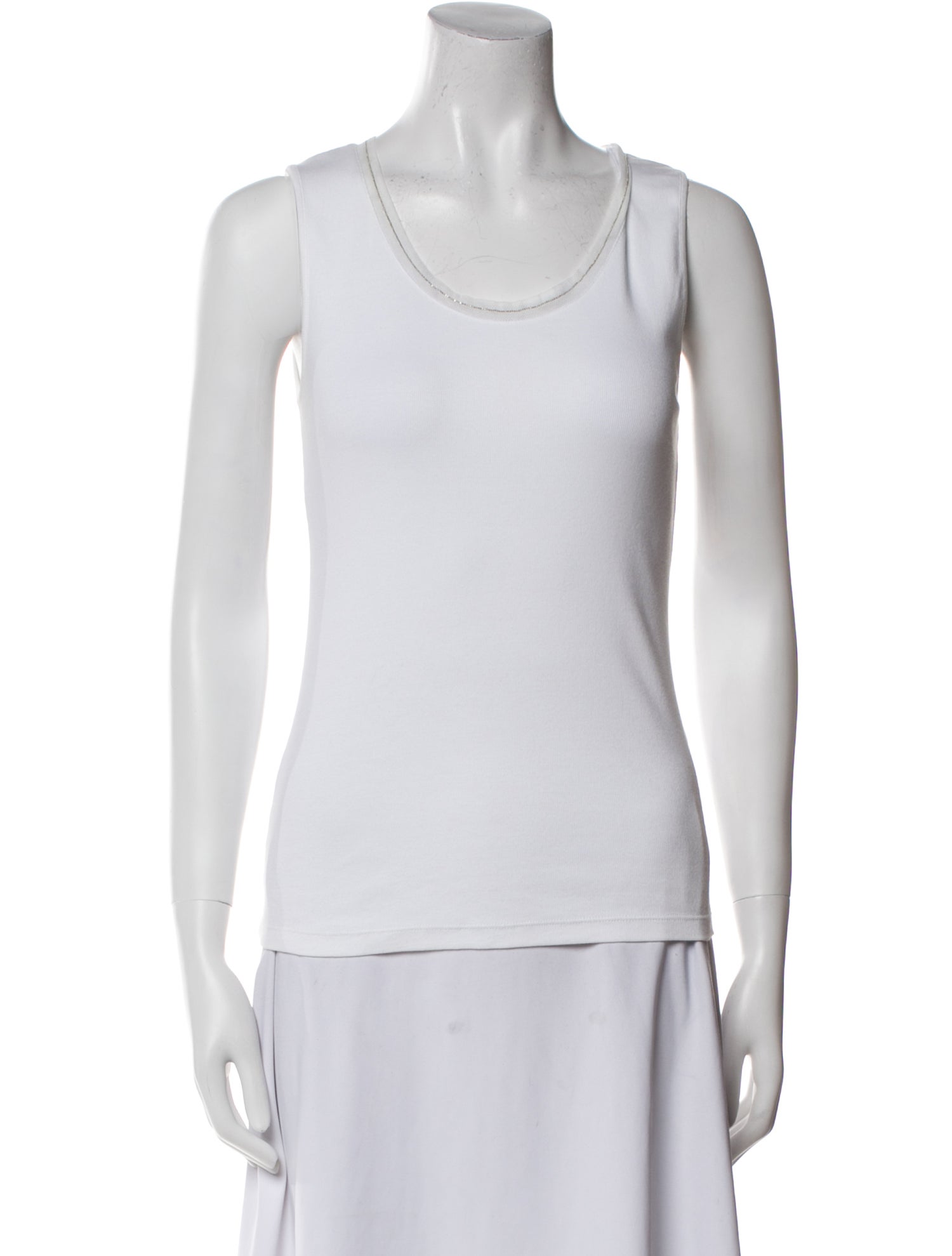 Fabiana Filippi Scoop Neck Sleeveless Top
