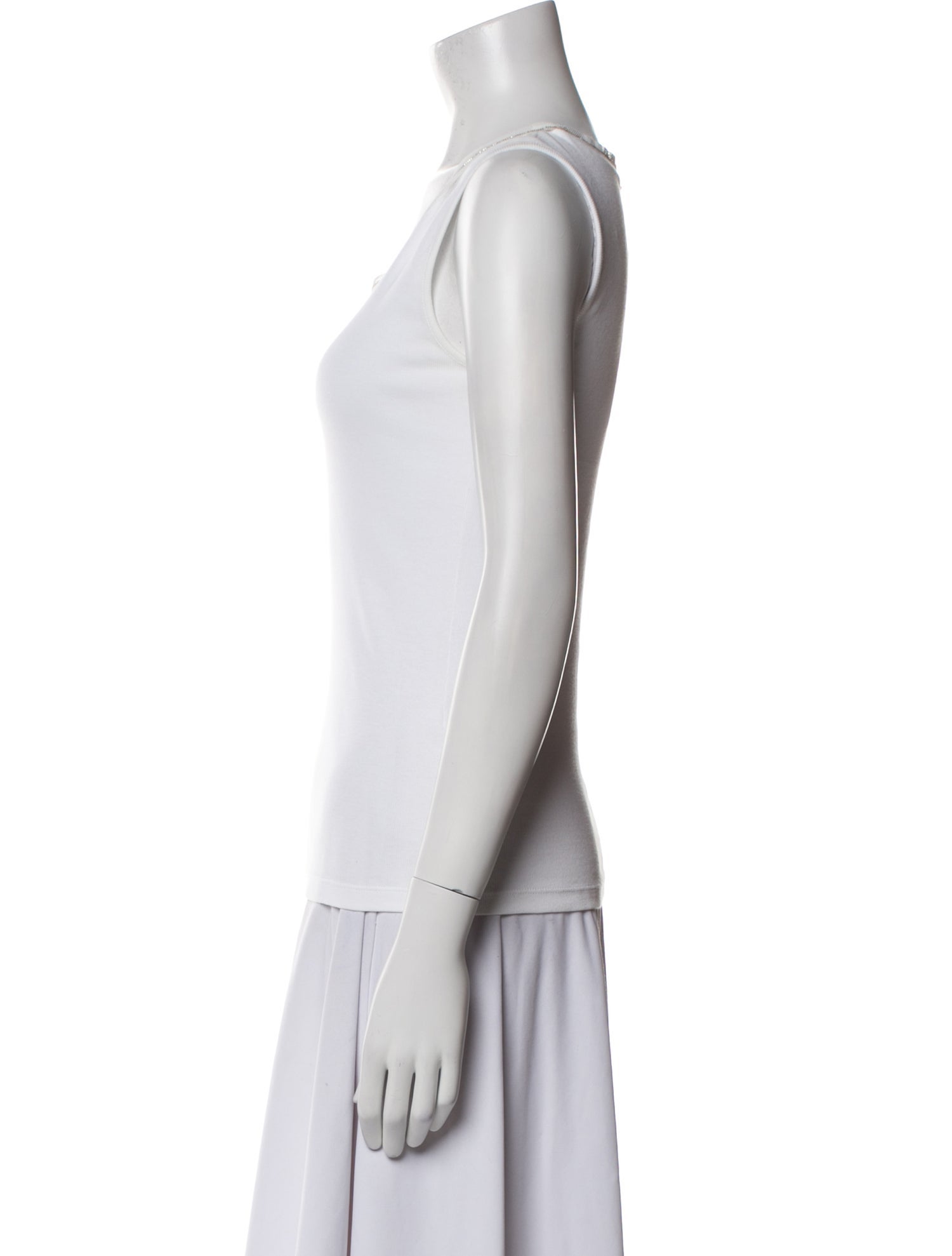 Fabiana Filippi Scoop Neck Sleeveless Top