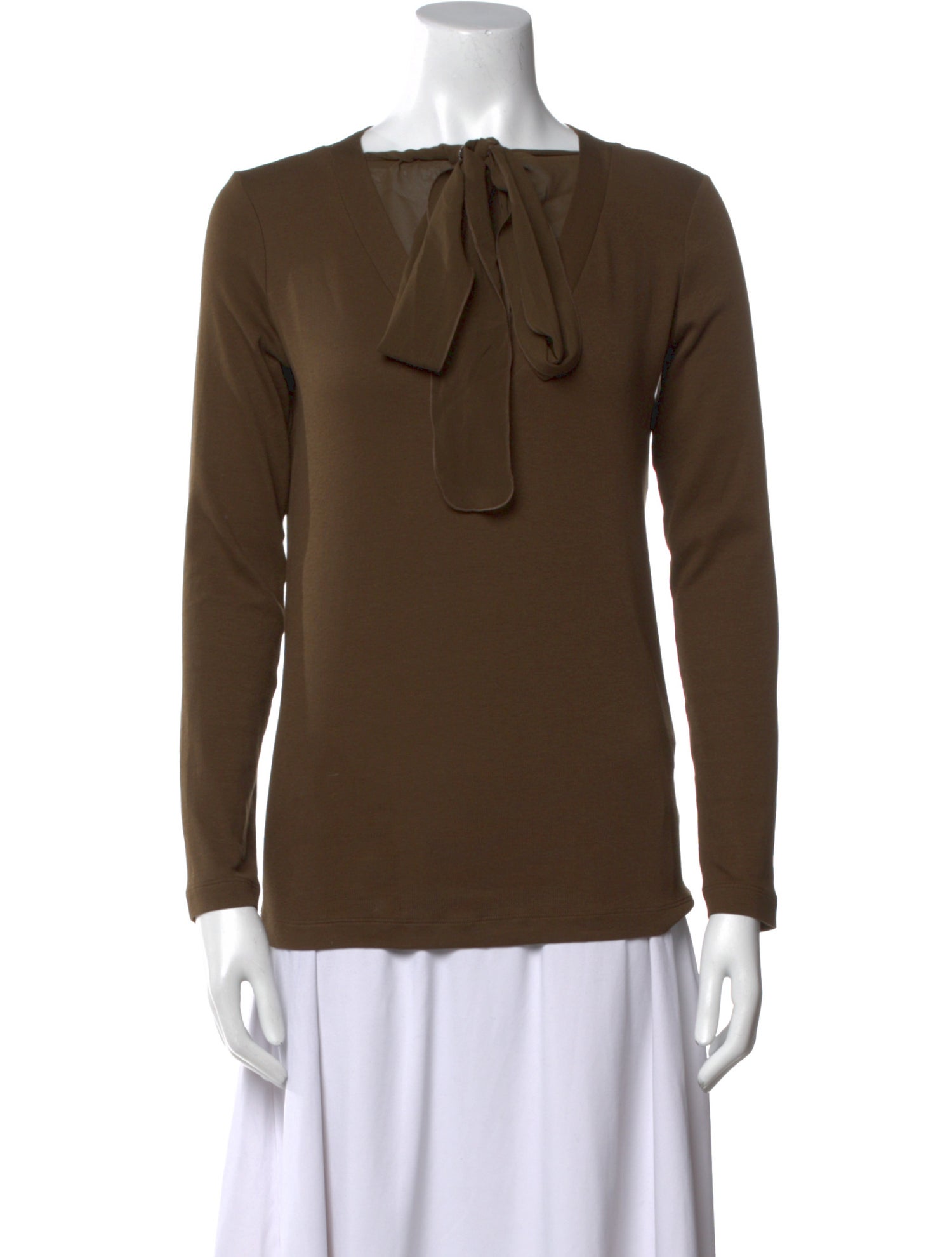 Fabiana Filippi Scoop Neck Long Sleeve Top