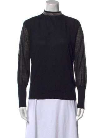 Fabiana Filippi Linen Mock Neck Sweatshirt