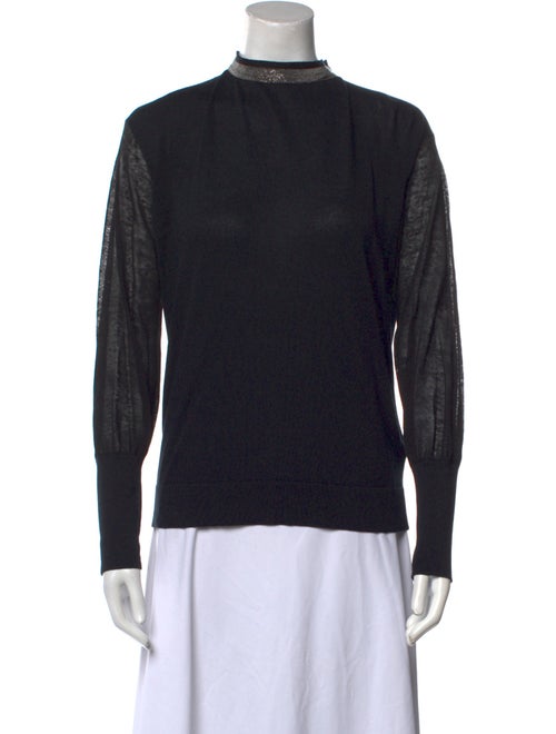 Fabiana Filippi Linen Mock Neck Sweatshirt