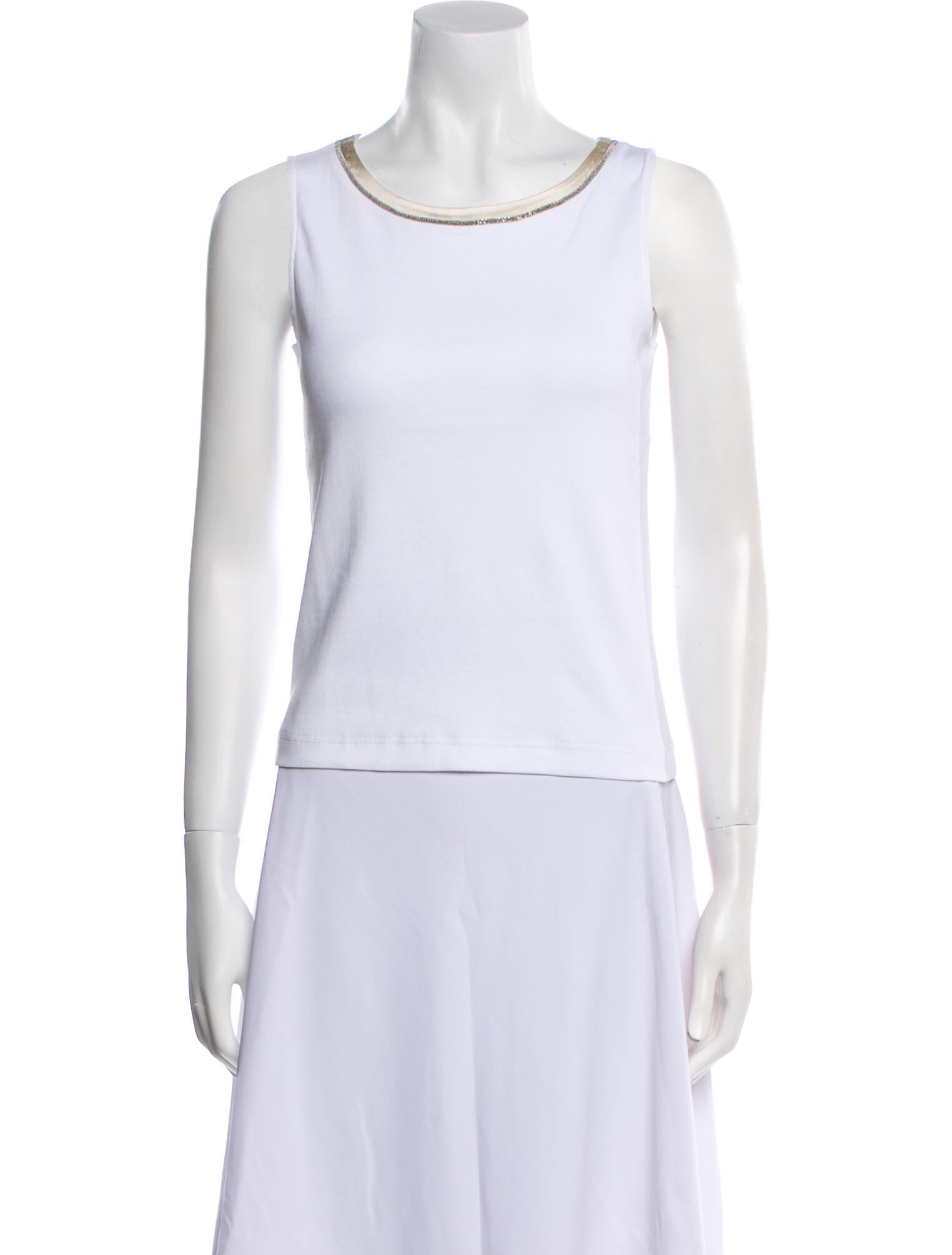 Fabiana Filippi Scoop Neck Sleeveless Top