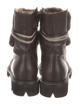 Fabiana Filippi Suede Beaded Accents Boots