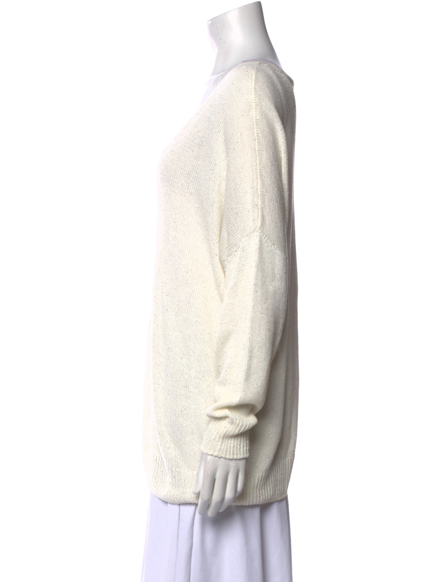 Fabiana Filippi V-Neck Long Sleeve Sweatshirt