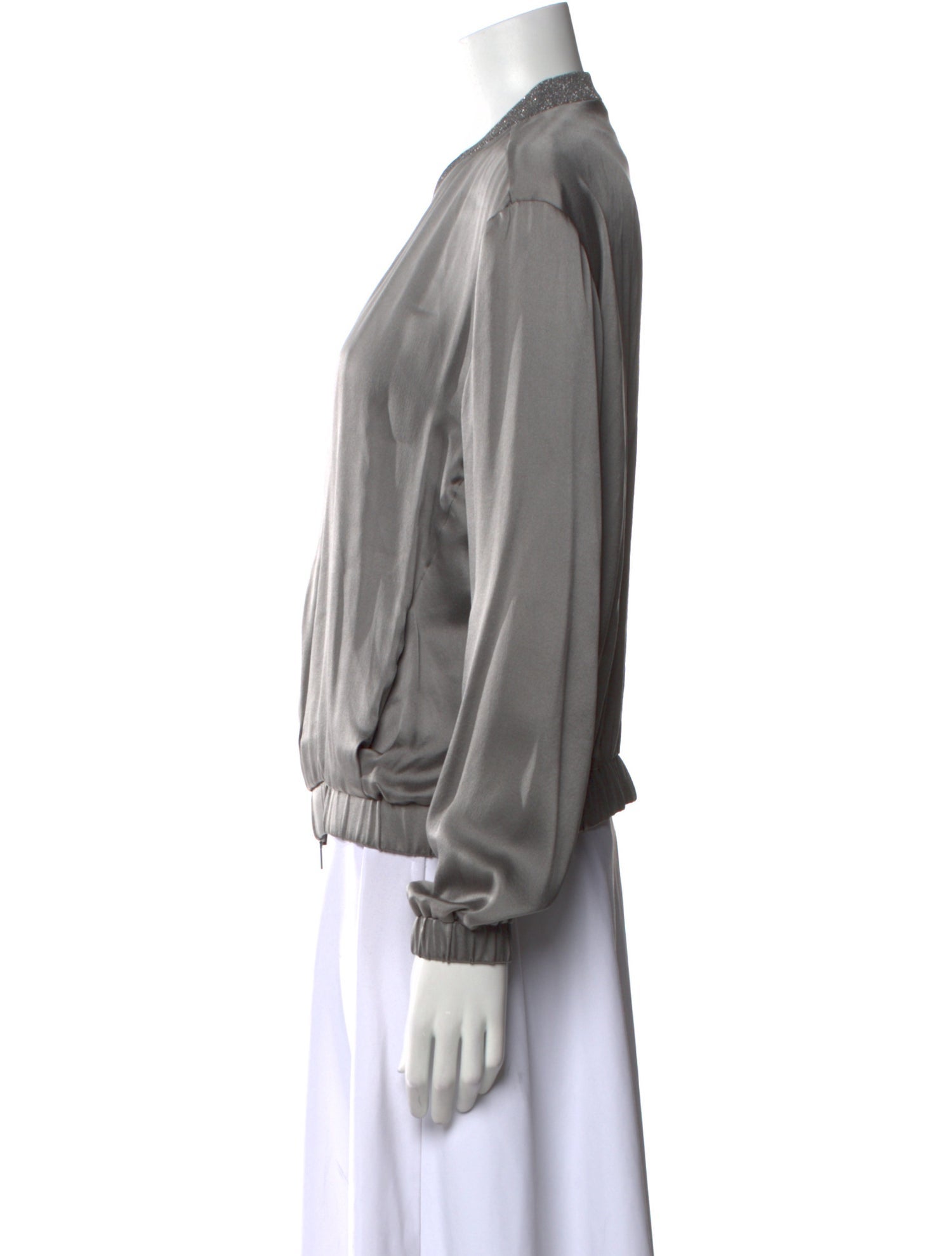 Fabiana Filippi V-Neck Long Sleeve Blouse