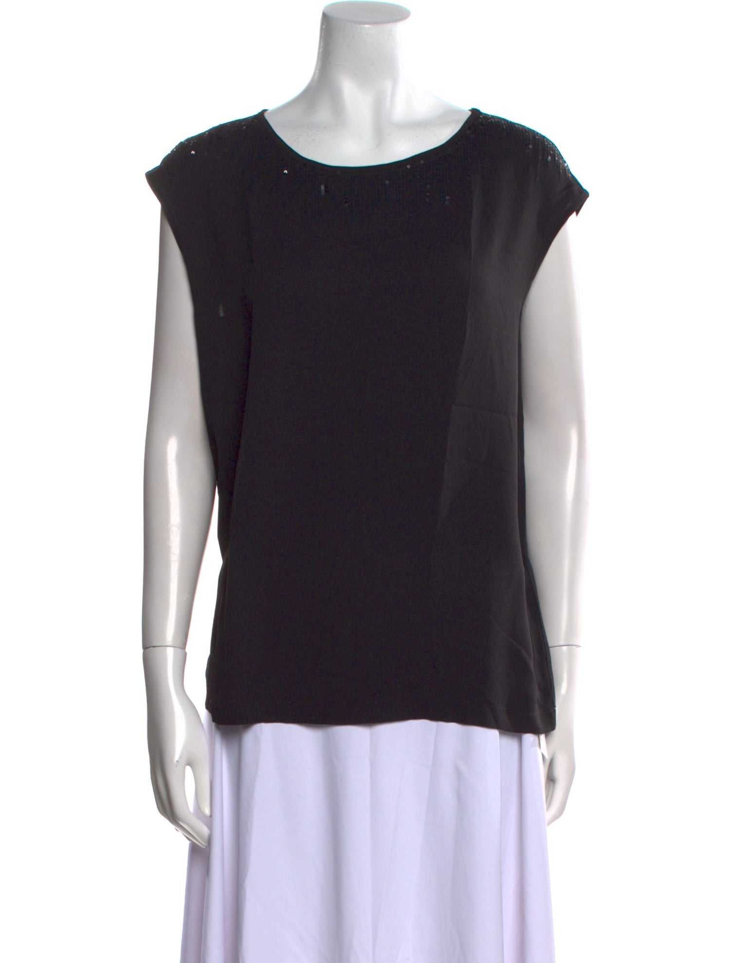 Fabiana Filippi Silk Scoop Neck T-Shirt