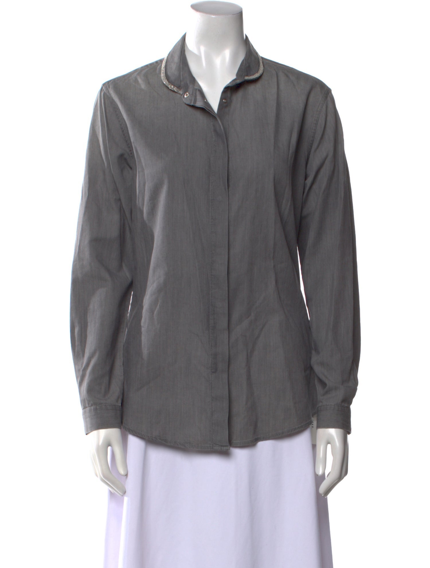 Fabiana Filippi Long Sleeve Button-Up Top