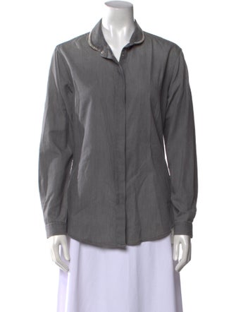 Fabiana Filippi Long Sleeve Button-Up Top