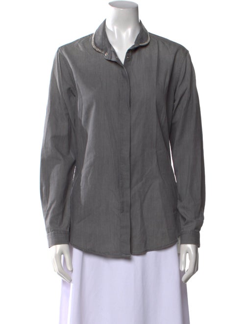 Fabiana Filippi Long Sleeve Button-Up Top