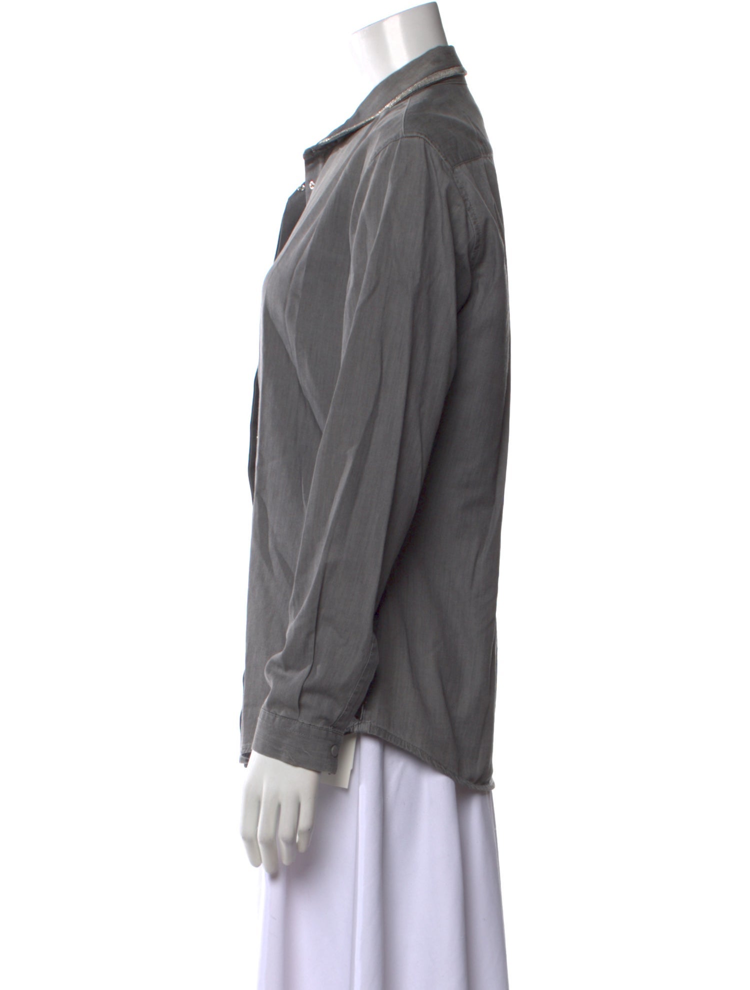 Fabiana Filippi Long Sleeve Button-Up Top