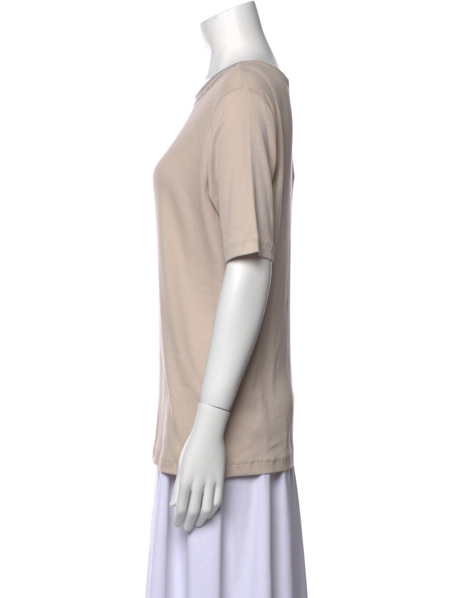 Fabiana Filippi Virgin Wool Scoop Neck T-Shirt w/ Tags