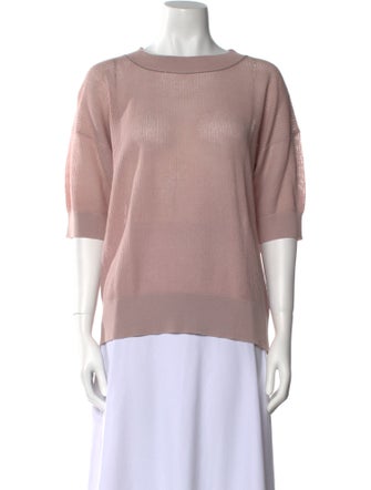 Fabiana Filippi Bateau Neckline Three-Quarter Sleeve Top