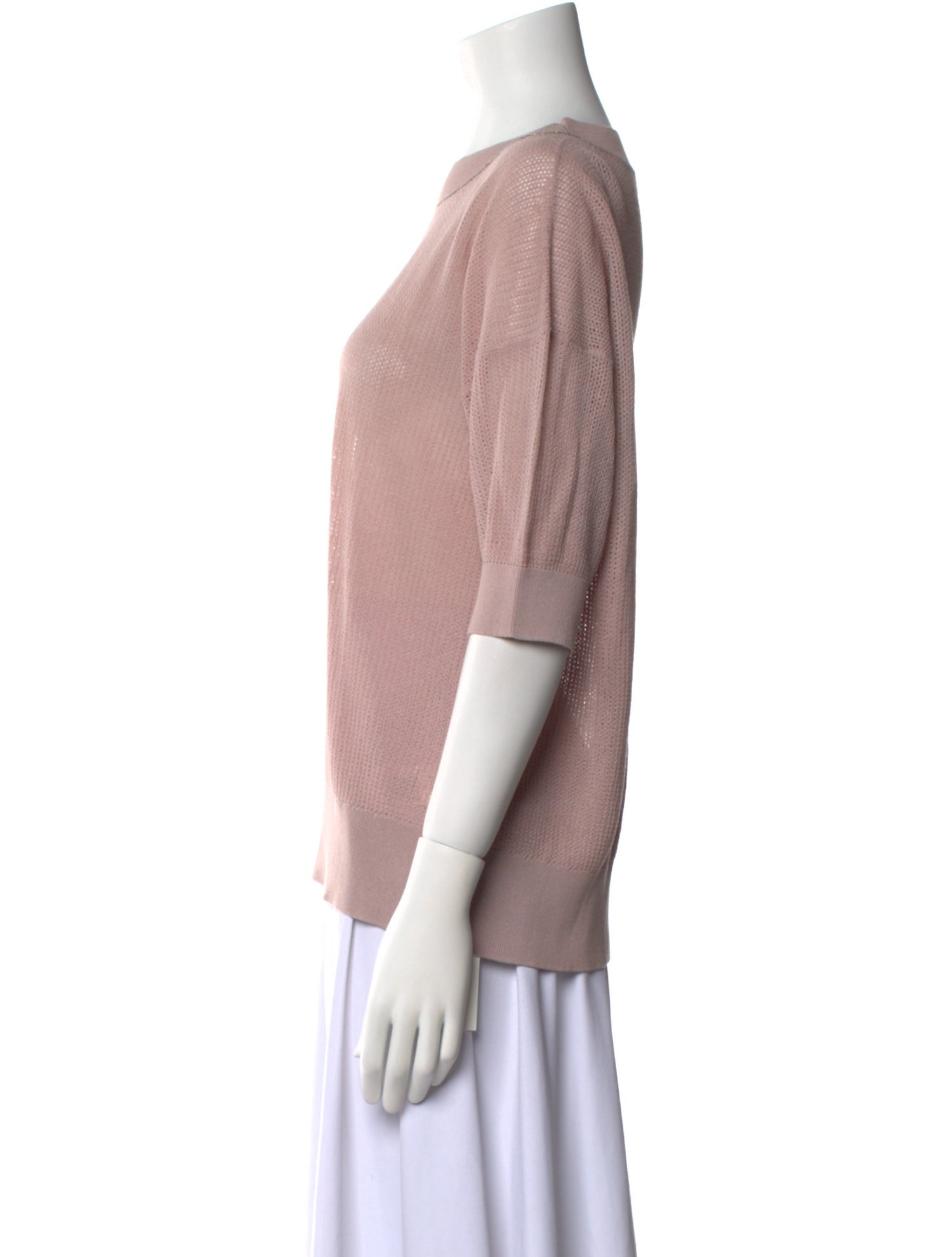 Fabiana Filippi Bateau Neckline Three-Quarter Sleeve Top