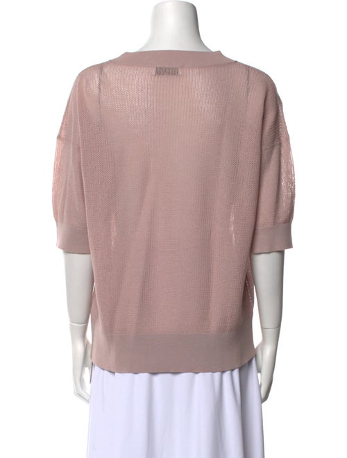 Fabiana Filippi Bateau Neckline Three-Quarter Sleeve Top