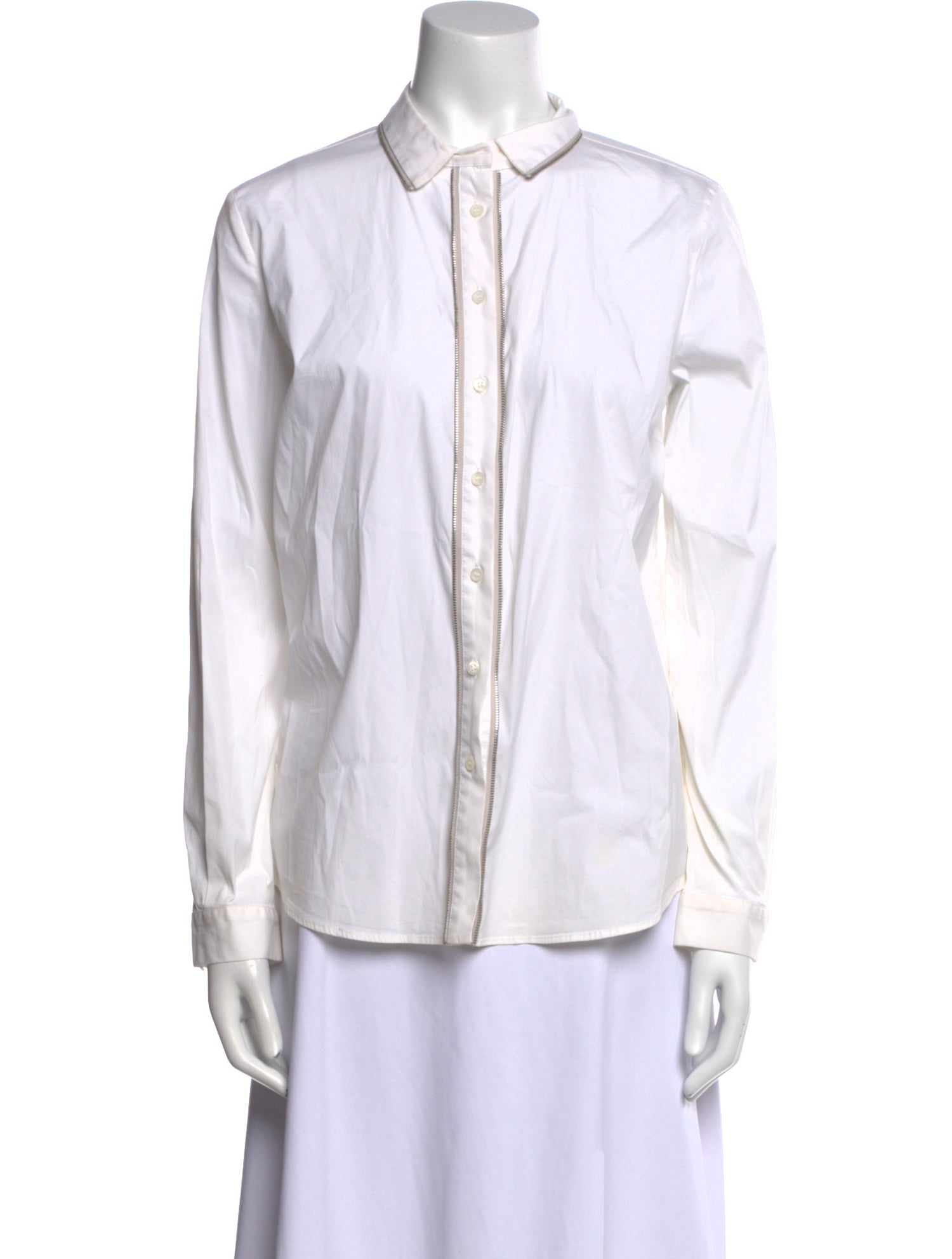 Fabiana Filippi Long Sleeve Button-Up Top