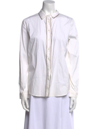 Fabiana Filippi Long Sleeve Button-Up Top