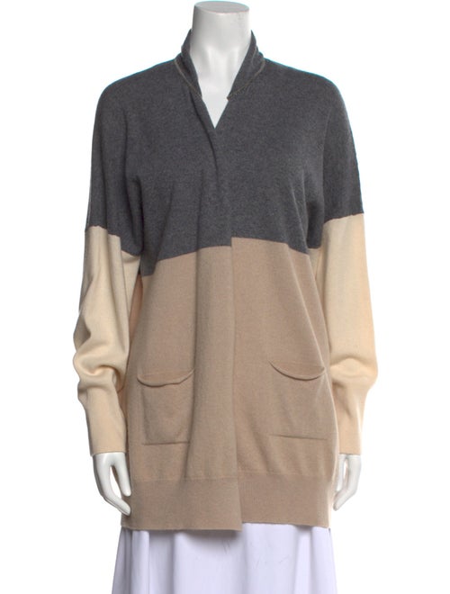 Fabiana Filippi Cashmere Colorblock Pattern Sweater