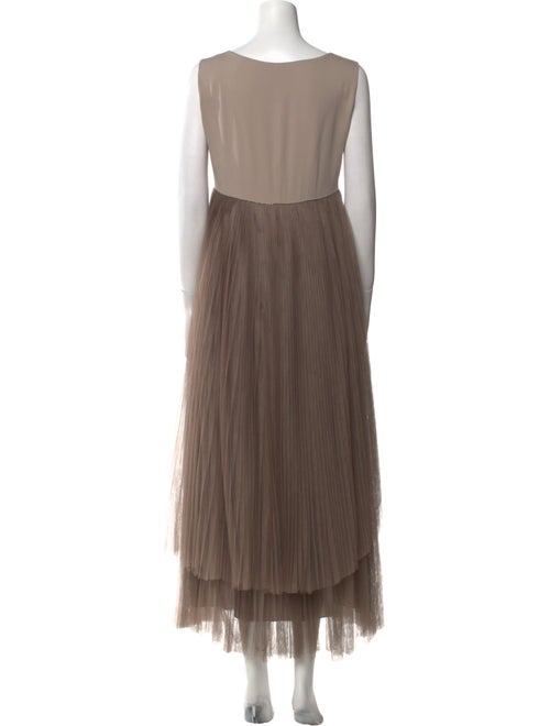 Fabiana Filippi Scoop Neck Long Dress