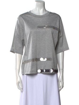 Fabiana Filippi Graphic Print Bateau Neckline T-Shirt