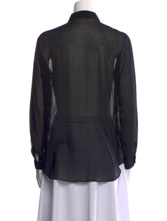 Fabiana Filippi Silk Striped Button-Up Top