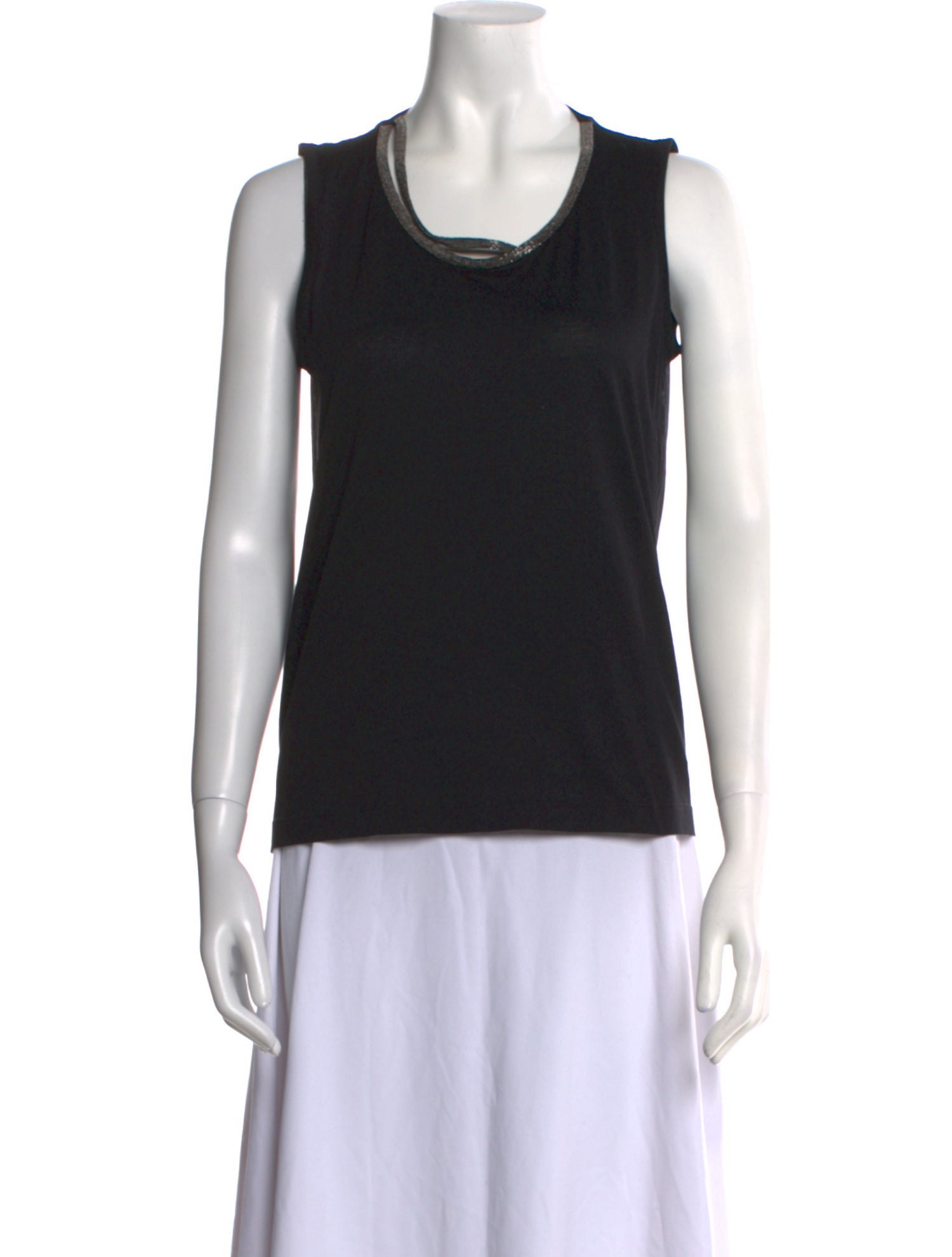 Fabiana Filippi Scoop Neck Sleeveless Top