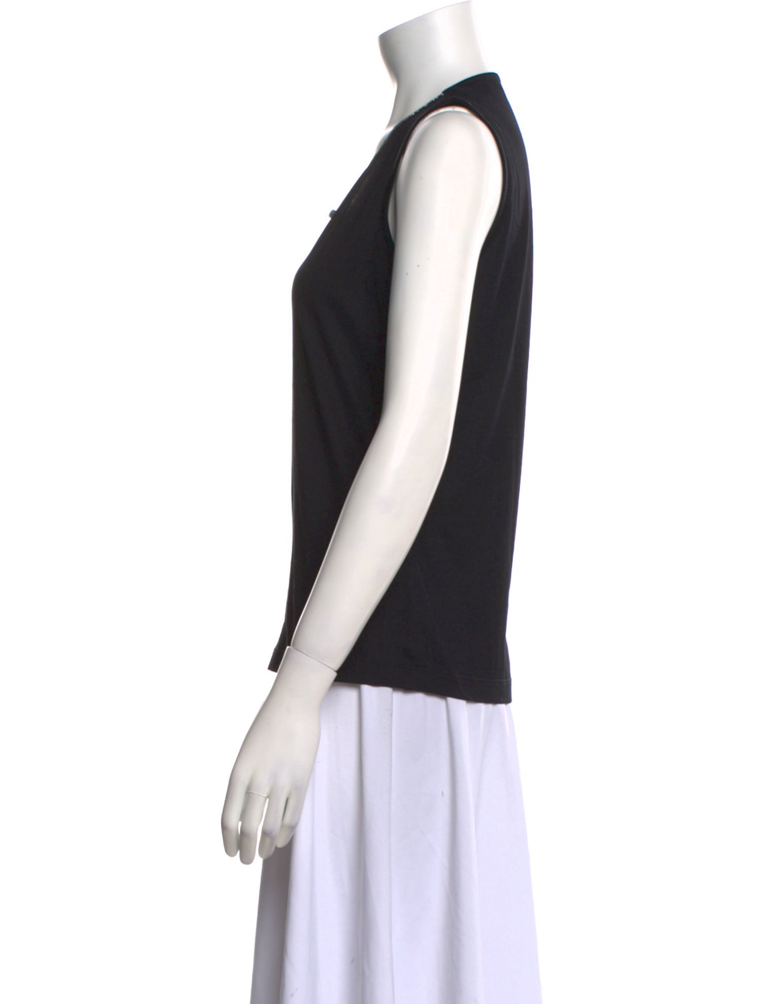 Fabiana Filippi Scoop Neck Sleeveless Top