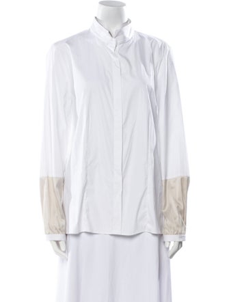 Fabiana Filippi Long Sleeve Button-Up Top