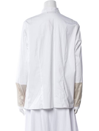 Fabiana Filippi Long Sleeve Button-Up Top