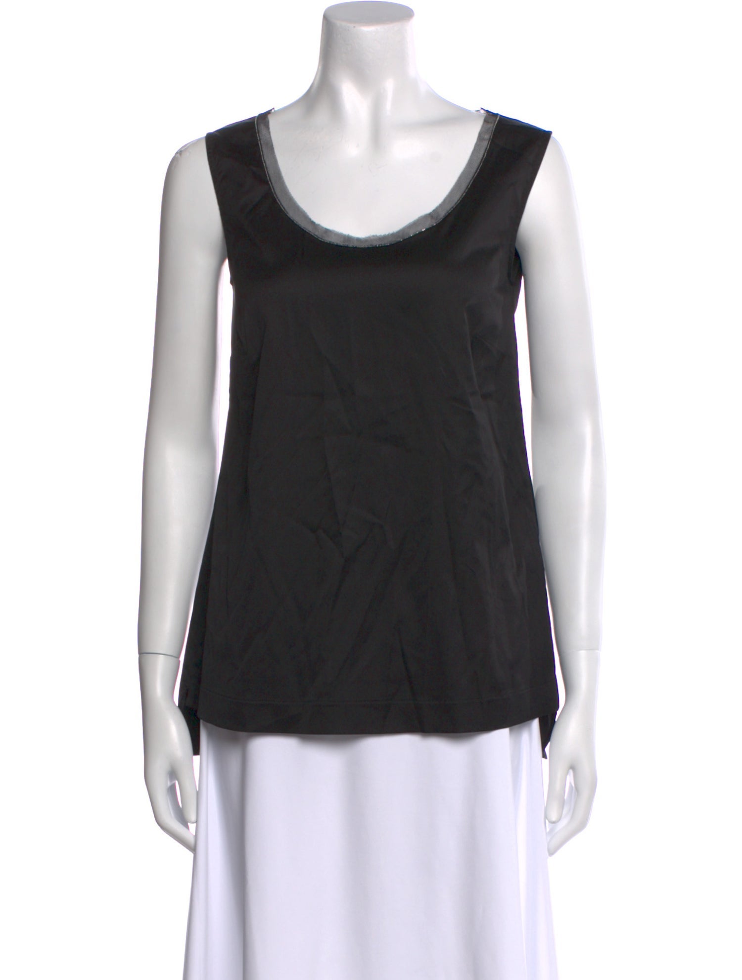 Fabiana Filippi Silk Scoop Neck Top