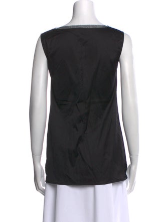Fabiana Filippi Silk Scoop Neck Top