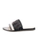 Fabiana Filippi Leather Beaded Accents Slides